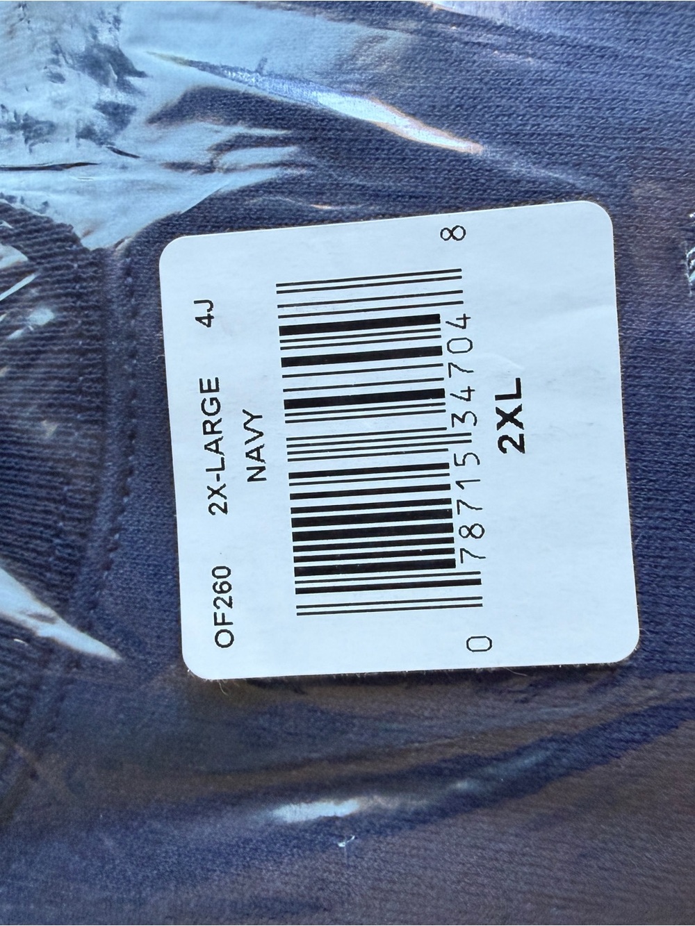 Hanes Navy Crew Neck Sweater - Picture 2 of 3